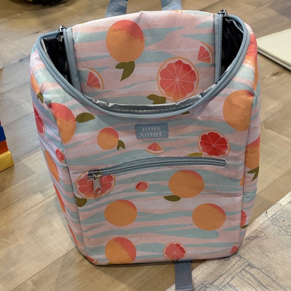 Pink and Orange Insulated Cooler Bag